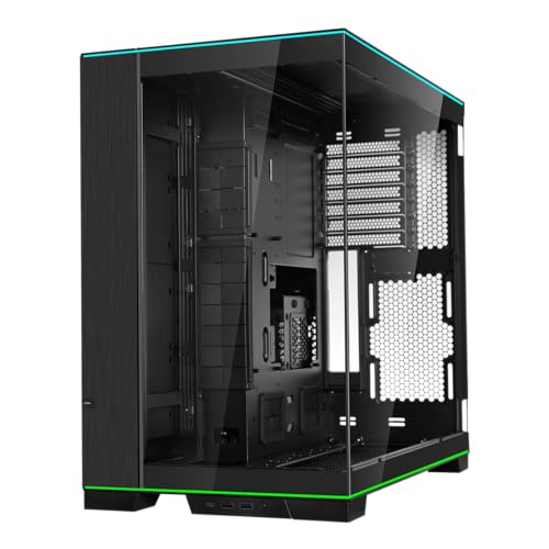 Lian Li Funda de doble cámara O11D EVO RGB E-ATX para juegos - Tiras de iluminación ARGB - Radiador de hasta 16.535 in - Manejo de cables - Paneles frontales y laterales de vidrio templado - Chasis