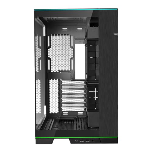 Lian Li Funda de doble cámara O11D EVO RGB E-ATX para juegos - Tiras de iluminación ARGB - Radiador de hasta 16.535 in - Manejo de cables - Paneles frontales y laterales de vidrio templado - Chasis