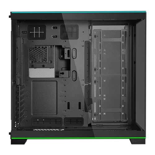 Lian Li Funda de doble cámara O11D EVO RGB E-ATX para juegos - Tiras de iluminación ARGB - Radiador de hasta 16.535 in - Manejo de cables - Paneles frontales y laterales de vidrio templado - Chasis