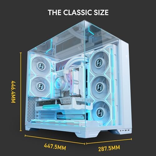 Lian Li O11Vision Compact White Steel Tempered Glass ATX Mid Tower Computer Case Back Connect Support O11VPW