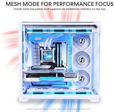 Lian Li O11Vision Compact White Steel Tempered Glass ATX Mid Tower Computer Case Back Connect Support O11VPW