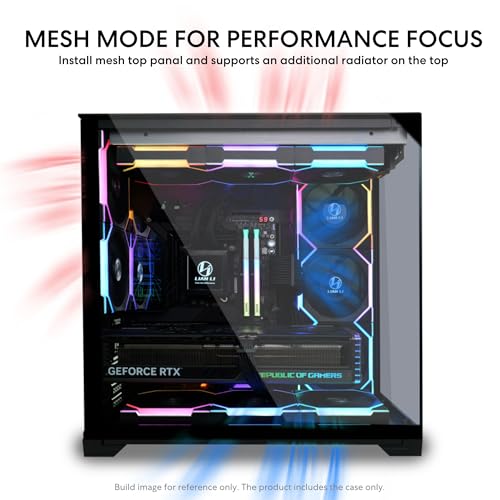 Lian Li O11 Vision Compact Black Steel Tempered Glass ATX Mid Tower Computer Case Back Connect Support O11VPX