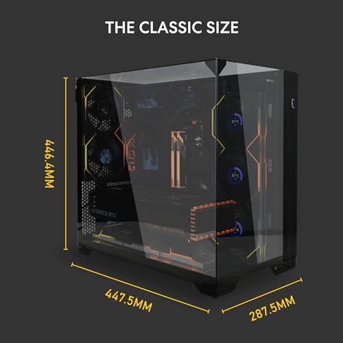 Lian Li O11 Vision Compact Black Steel Tempered Glass ATX Mid Tower Computer Case Back Connect Support O11VPX