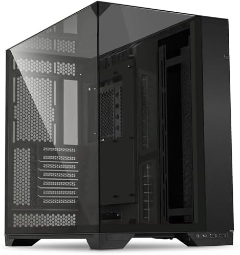 Lian Li O11 Vision Compact Black Steel Tempered Glass ATX Mid Tower Computer Case Back Connect Support O11VPX