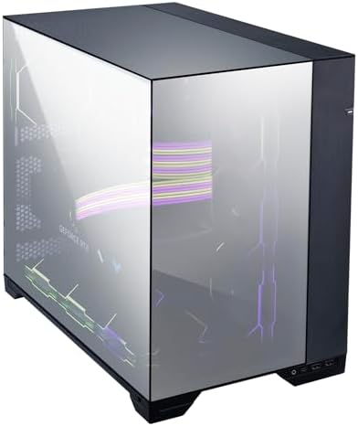 Lian Li O11 Vision Compact Black Steel Tempered Glass ATX Mid Tower Computer Case Back Connect Support O11VPX