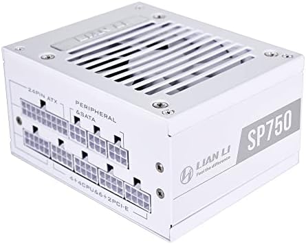 Lian Li SP V2 750 Watt SFX Form Factor Power Supply with Native 12V 2x6 Cable   Low Noise   80  Gold Efficiency   ATX 3 1 & PCIe 5 0 Compliant   92mm FDB Fan   10 Year Warranty   Black  SP750G B 