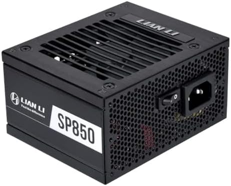 Lian Li SP V2 750 Watt SFX Form Factor Power Supply with Native 12V 2x6 Cable   Low Noise   80  Gold Efficiency   ATX 3 1 & PCIe 5 0 Compliant   92mm FDB Fan   10 Year Warranty   Black  SP750G B 