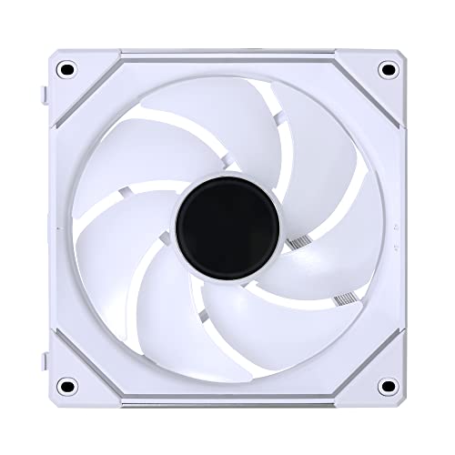 Lian Li UNI Fan SL-Infinity - Paquete de 140 unidades, diseño de cadena de ventilador ARGB, espejo infinito, efectos de iluminación personalizables, sin controlador, blanco (UF-SLIN140-1W)