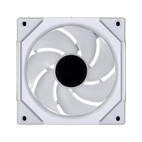 Lian Li UNI Fan SL-Infinity - Paquete de 140 unidades, diseño de cadena de ventilador ARGB, espejo infinito, efectos de iluminación personalizables, sin controlador, blanco (UF-SLIN140-1W)