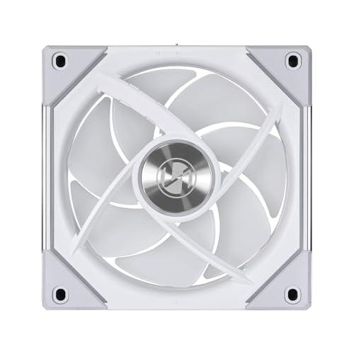 Lian Li UNI Fan SL-Infinity - Paquete de 140 unidades, diseño de cadena de ventilador ARGB, espejo infinito, efectos de iluminación personalizables, sin controlador, blanco (UF-SLIN140-1W)