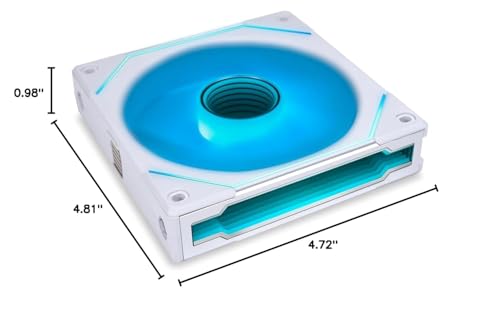 Lian Li UNI Fan SL-Infinity - Paquete de 140 unidades, diseño de cadena de ventilador ARGB, espejo infinito, efectos de iluminación personalizables, sin controlador, blanco (UF-SLIN140-1W)