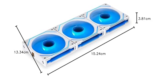 Lian Li UNI Fan SL-Infinity - Paquete de 140 unidades, diseño de cadena de ventilador ARGB, espejo infinito, efectos de iluminación personalizables, sin controlador, blanco (UF-SLIN140-1W)