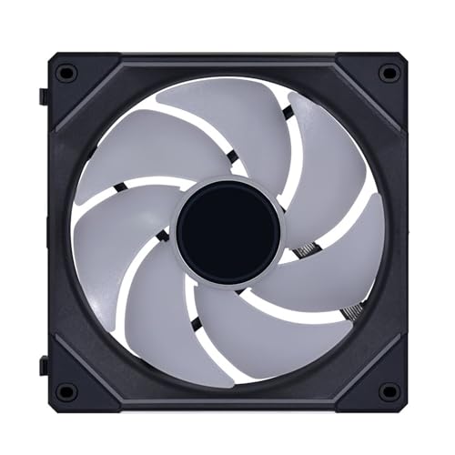 Lian Li UNI Fan SL-Infinity - Paquete de 140 unidades, diseño de cadena de ventilador ARGB, espejo infinito, efectos de iluminación personalizables, sin controlador, blanco (UF-SLIN140-1W)