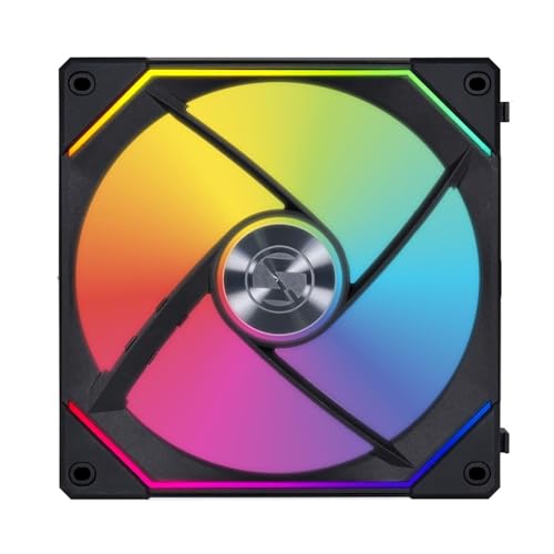 Lian Li UNI Fan SL-Infinity - Paquete de 140 unidades, diseño de cadena de ventilador ARGB, espejo infinito, efectos de iluminación personalizables, sin controlador, blanco (UF-SLIN140-1W)