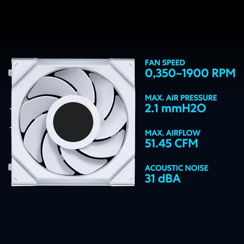 Lian Li UNI Fan SL LCD Wireless 120mm ARGB Fan   Triple Pack   1 6 LCD   2 4 GHz Wireless Signal for RGB Control   Daisy Chain Design   Controller Included and Required   Black  12SLLCD1W3B 