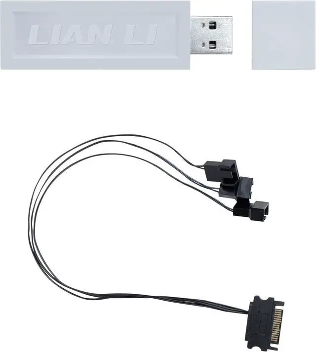 Lian Li UNI Fan SL LCD Wireless 120mm ARGB Fan   Triple Pack   1 6" LCD    2 4 GHz Wireless Signal for RGB & Fan Control   Daisy Chain Design   Controller Included and Required   White  12SLLCD1W3W