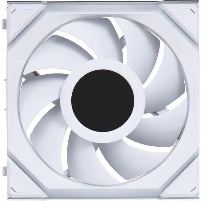 Lian Li UNI Fan SL LCD Wireless 120mm ARGB Fan   Triple Pack   1 6" LCD    2 4 GHz Wireless Signal for RGB & Fan Control   Daisy Chain Design   Controller Included and Required   White  12SLLCD1W3W