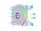 Lian Li UNI Fan SL LCD Wireless 120mm ARGB Fan   Triple Pack   1 6" LCD    2 4 GHz Wireless Signal for RGB & Fan Control   Daisy Chain Design   Controller Included and Required   White  12SLLCD1W3W