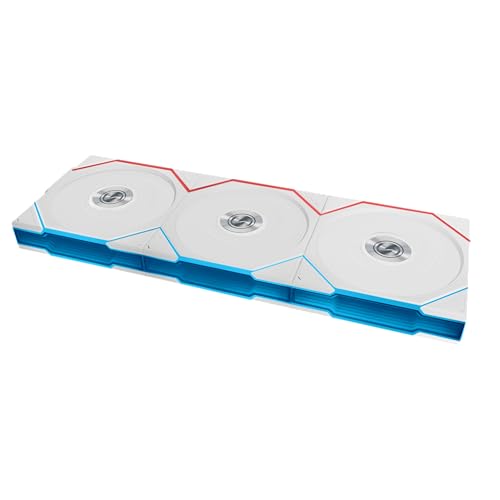 Lian Li UNI Fan TL LCD Wireless 120 Triple Pack  Reverse Blade  2 4 GHz Wireless Signal ARGB Fan Infinity Mirror Daisy Chain Customizable Lighting Controller Included & Required   Black 12RTLLCD1W3B 