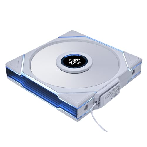 Lian Li UNI Fan TL LCD Wireless 120 Triple Pack  Reverse Blade  2 4 GHz Wireless Signal ARGB Fan Infinity Mirror Daisy Chain Customizable Lighting Controller Included & Required   Black 12RTLLCD1W3B 