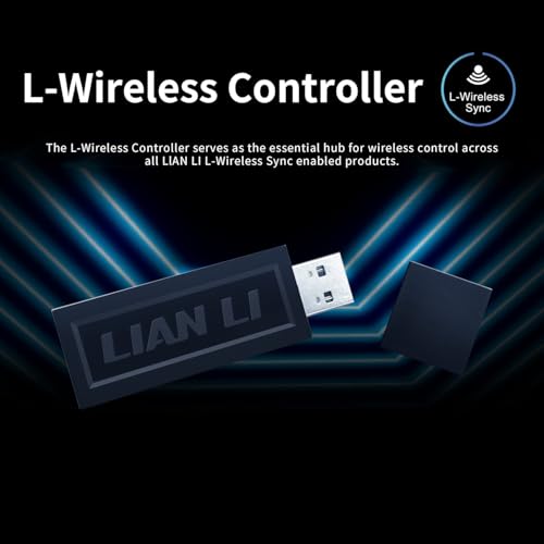 Lian Li UNI Fan TL LCD Wireless 120 Single Pack  Reverse Blade  2 4 GHz Wireless Signal ARGB Fan Infinity Mirror Daisy Chain Syncing Lighting Controller NOT Included & Required   Black  12RTLLCD1W1B 