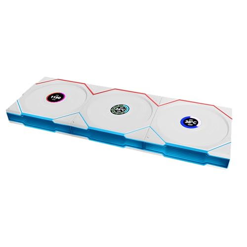 Lian Li UNI Fan TL Wireless 120 Triple Pack  Reverse Blade  2 4 GHz Wireless Signal ARGB Fan Infinity Mirror Daisy Chain Design Customizable Lighting Controller Included & Required   Black 12RTL1W3B 