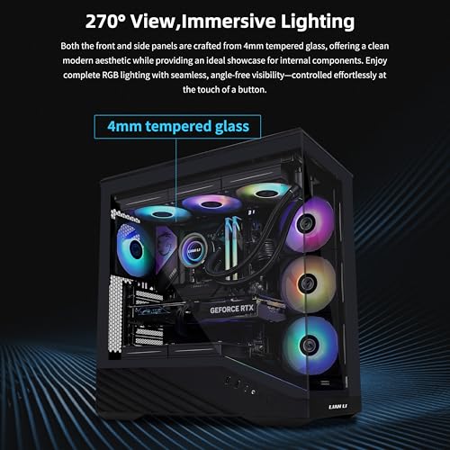 Unicamente disponible color blanco Lian Li V100 ATX Mid Tower PC Case  LED RGB Strip  Display Platform Design with Tempered Glass  Support 420mm GPUs  360mm Radiator  Side I/O & Optimized Airflow  Dust Filiter   Black  V100X