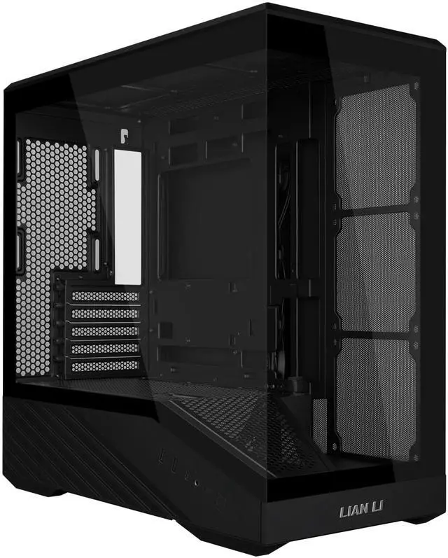Lian Li VECTOR V100 MINI Micro Form Factor Compact PC Case  Panoramic Tempered Glass  Support Backet Connect Micro ATX  415mm GPUs  360mm Radiator  9 x 120mm Fans  Dust Filiter  RGB   Black  V100MIX 