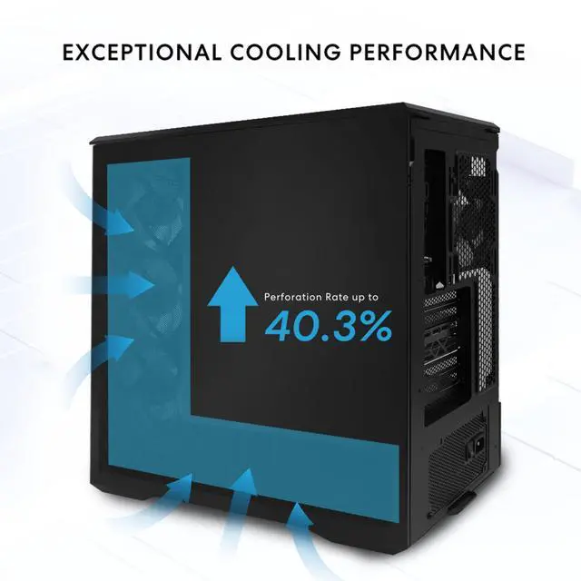 Lian Li VECTOR V100 MINI Micro Form Factor Compact PC Case  Panoramic Tempered Glass  Support Backet Connect Micro ATX  415mm GPUs  360mm Radiator  9 x 120mm Fans  Dust Filiter  RGB   Black  V100MIX 