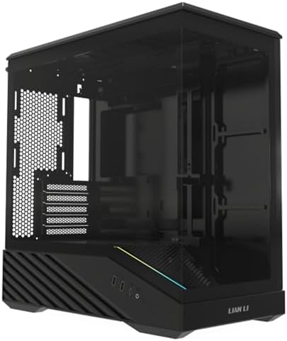 Lian Li Vector V100 MINI Micro Form Factor Compact PC Case  Panoramic Tempered Glass  Support Backet Connect Micro ATX  415mm GPUs  360mm Radiator  9 x 120mm Fans  Dust Filiter  RGB   Black  V100MIX 