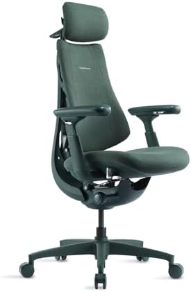 LiberNovo Dynamic Ergonomic Office Chair   Comfy Adjustable Desk Chair with Adaptive Lumbar Support  160  Recline & Built in Spine Stretch for Back Comfort  Home Office Long Hours Use  Black 48cm