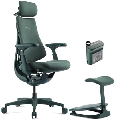 LiberNovo Dynamic Ergonomic Office Chair   Comfy Adjustable Desk Chair with Adaptive Lumbar Support  160  Recline & Built in Spine Stretch for Back Comfort  Home Office Long Hours Use  Black 48cm