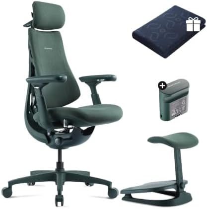 LiberNovo Dynamic Ergonomic Office Chair  Comfy Adjustable Desk Chair with Adaptive Lumbar Support  160  Recline  Built in Spine Stretch for Back Comfort  Home Office Long Hours Use  Black  48cm