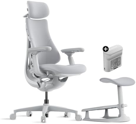 LiberNovo Dynamic Ergonomic Office Chair  Comfy Adjustable Desk Chair with Adaptive Lumbar Support  160  Recline  Built in Spine Stretch for Back Comfort  Home Office Long Hours Use  Black  48cm