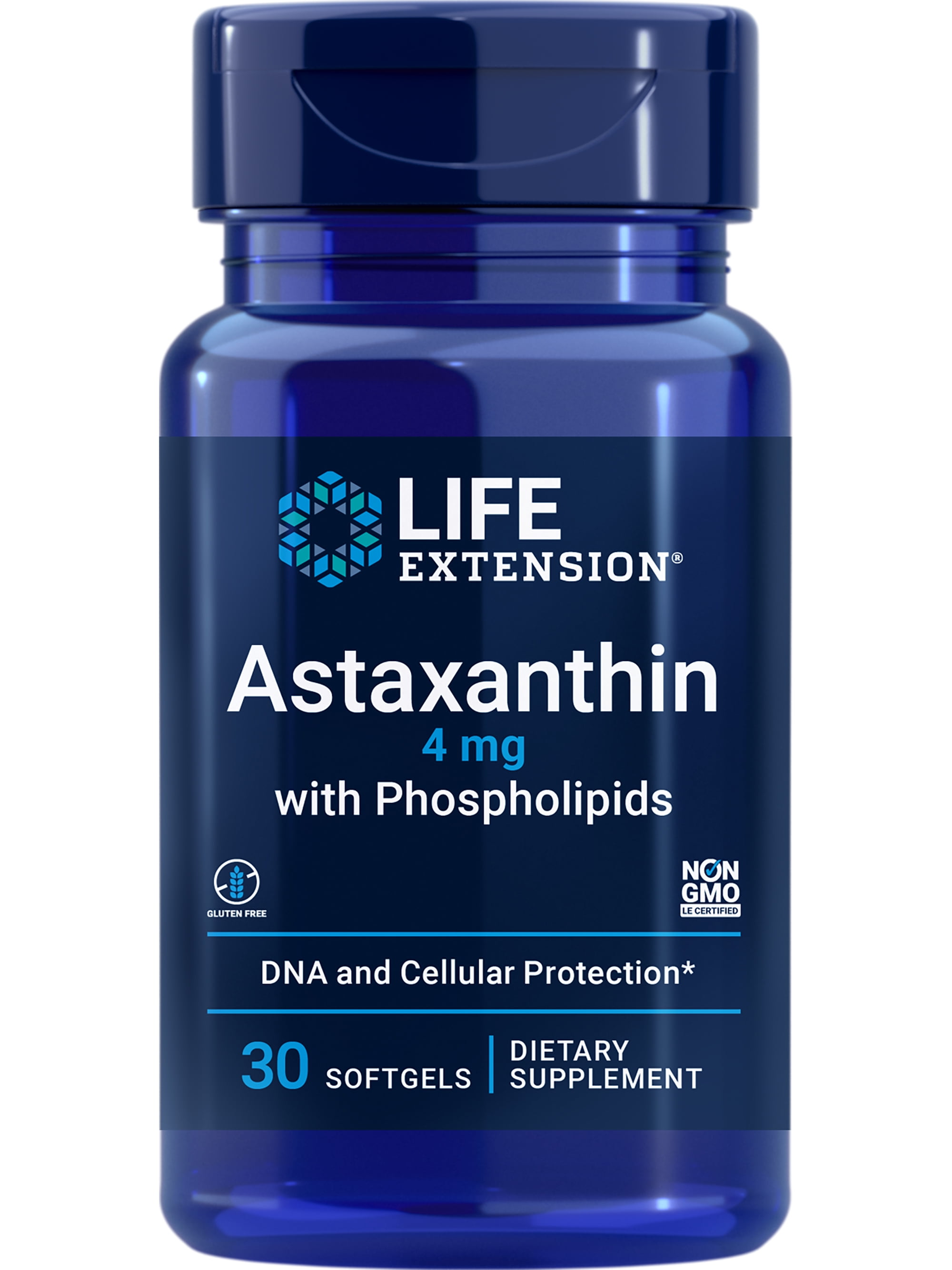 Life Extension Astaxanthin with Phospholipids   Antioxidant Support  Eye Health   Algae Derived   Gluten Free  Non GMO   30 Softgels