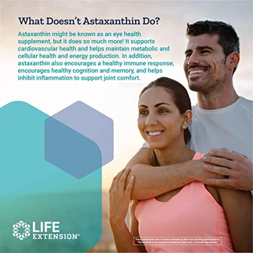 Life Extension Astaxanthin with Phospholipids   Antioxidant Support  Eye Health   Algae Derived   Gluten Free  Non GMO   30 Softgels