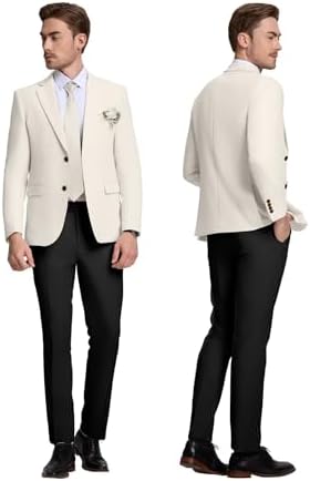 Linen Mens Suit Jacket Retro Blazer Casual Slim Fit Blazers Tux Jackets Wedding Prom Suit Separates Linen Sport Coat for Men