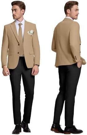 Linen Mens Suit Jacket Retro Blazer Casual Slim Fit Blazers Tux Jackets Wedding Prom Suit Separates Linen Sport Coat for Men