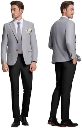 Linen Mens Suit Jacket Retro Blazer Casual Slim Fit Blazers Tux Jackets Wedding Prom Suit Separates Linen Sport Coat for Men