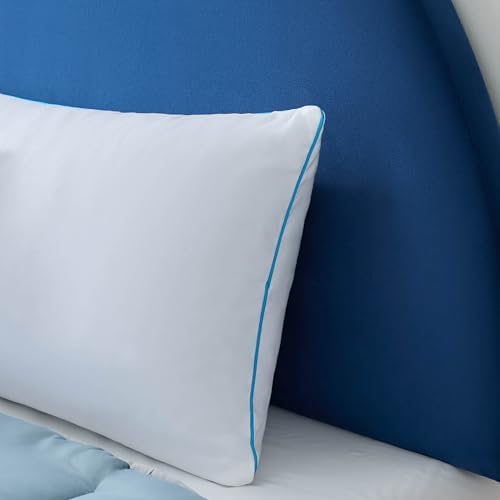 Linenspa Two Pack Shredded Gel Memory Foam Pillow  King Size   Cooling Bed Pillow   Soft and Supportive   Side  Stomach  and Back Sleepers   Pack of 2   CertiPur Certified