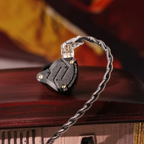 Linsoul KZ ZS10 Pro  4BA 1DD 5 Driver in Ear Monitor  HiFi Wired Earbuds  Gaming Earbuds  Hybrid IEM Earphones with Stainless Steel Faceplate  Detachable Cable for Musician with Mic  Black 