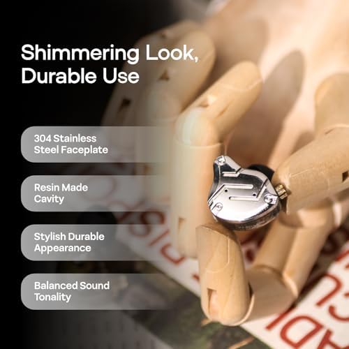 Linsoul KZ ZS10 Pro  4BA 1DD 5 Driver in Ear Monitor  HiFi Wired Earbuds  Gaming Earbuds  Hybrid IEM Earphones with Stainless Steel Faceplate  Detachable Cable for Musician with Mic  Black 