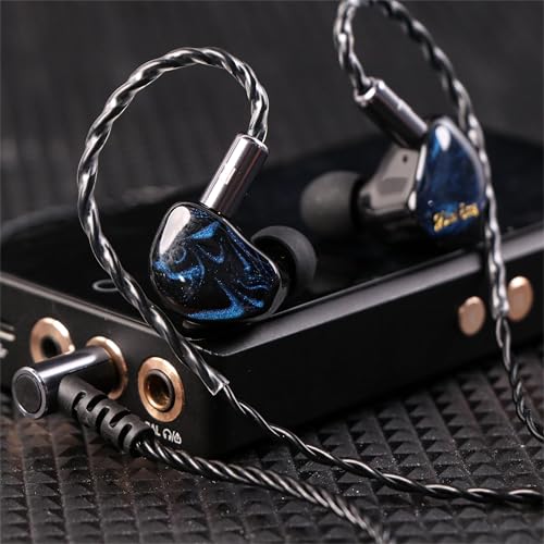 Linsoul Kiwi Ears Cadenza 10mm Beryllium Dynamic Driver IEM 3D Printed with Detachable Interchangeable Plug 0 78 2pin 3 5mm IEM Cable for Musician Audiophile  Blue