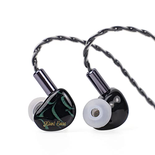 Linsoul Kiwi Ears Cadenza 10mm Beryllium Dynamic Driver IEM 3D Printed with Detachable Interchangeable Plug 0 78 2pin 3 5mm IEM Cable for Musician Audiophile  Green 