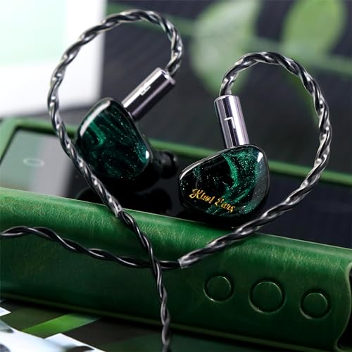 Linsoul Kiwi Ears Cadenza 10mm Beryllium Dynamic Driver IEM 3D Printed with Detachable Interchangeable Plug 0 78 2pin 3 5mm IEM Cable for Musician Audiophile  Green 