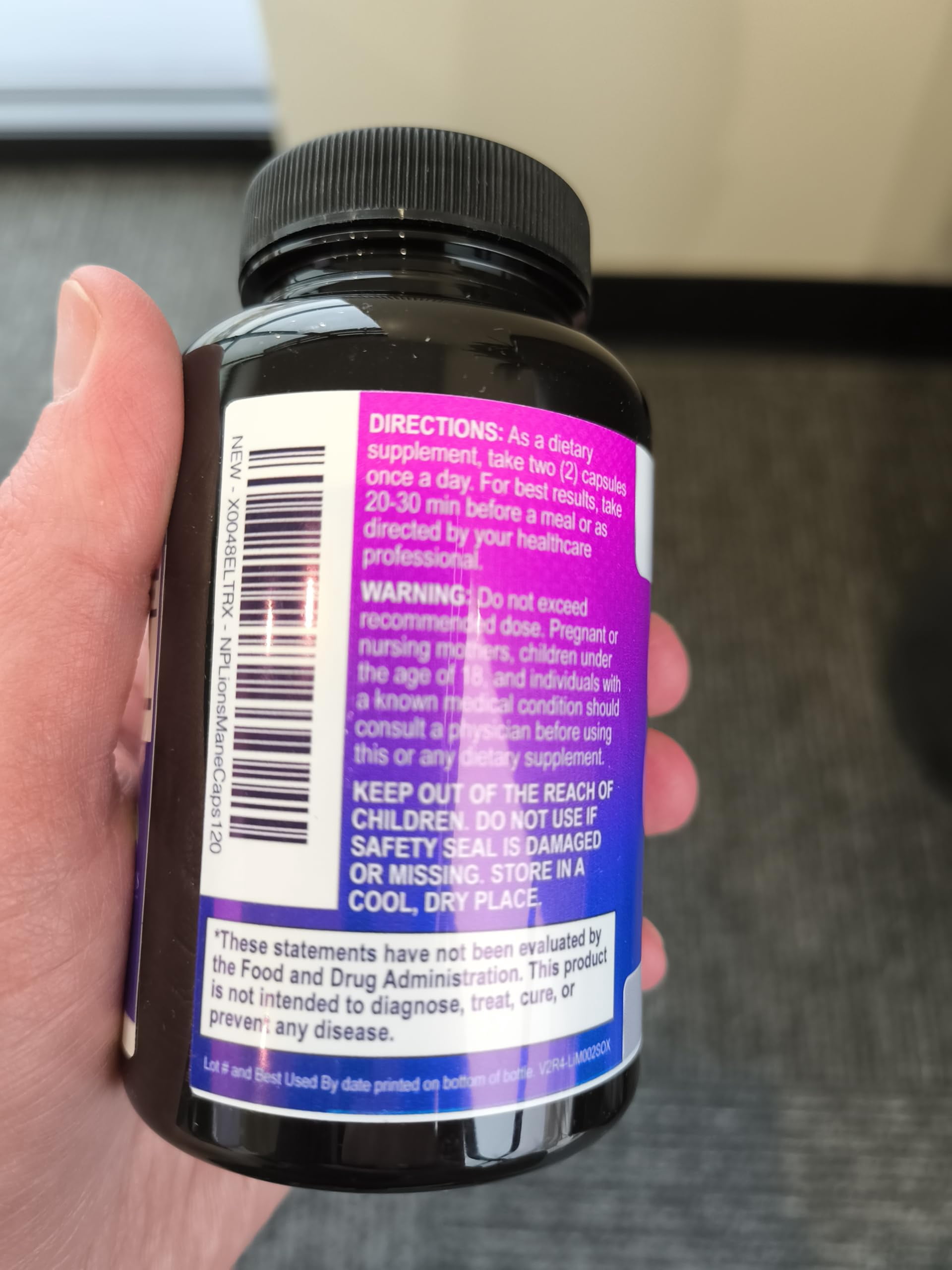 Lions Mane Supplement   Lions Mane 1000mg Per Serving   Extra Strength Lion s Mane Mushroom   Superfood for Natural Memory & Focus Support  Brain  Immune Health Support   USA Bottled   120 Capsules