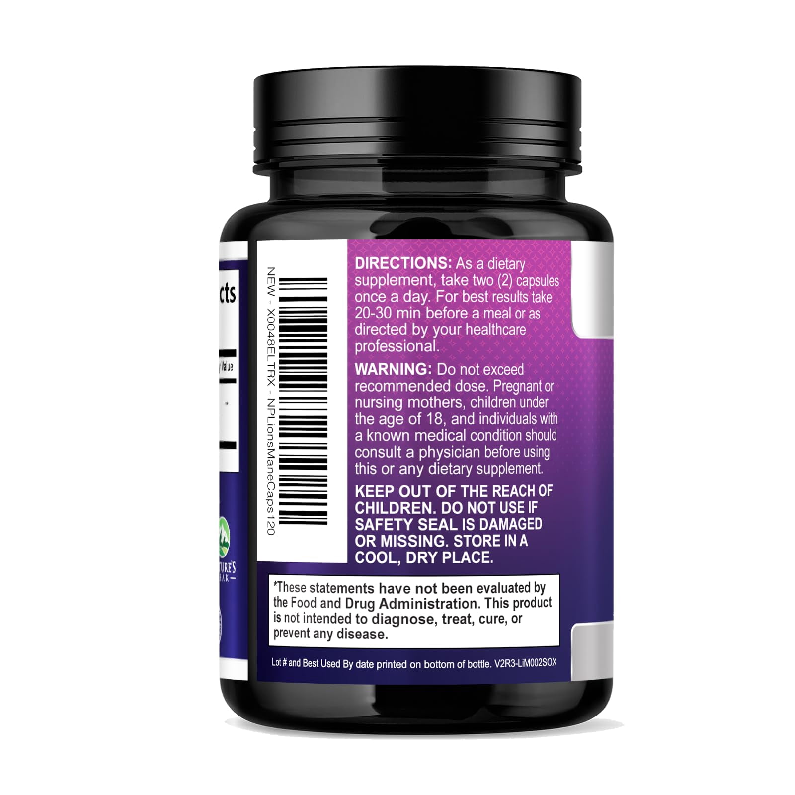 Lions Mane Supplement   Lions Mane 1000mg Per Serving   Extra Strength Lion s Mane Mushroom   Superfood for Natural Memory & Focus Support  Brain  Immune Health Support   USA Bottled   120 Capsules