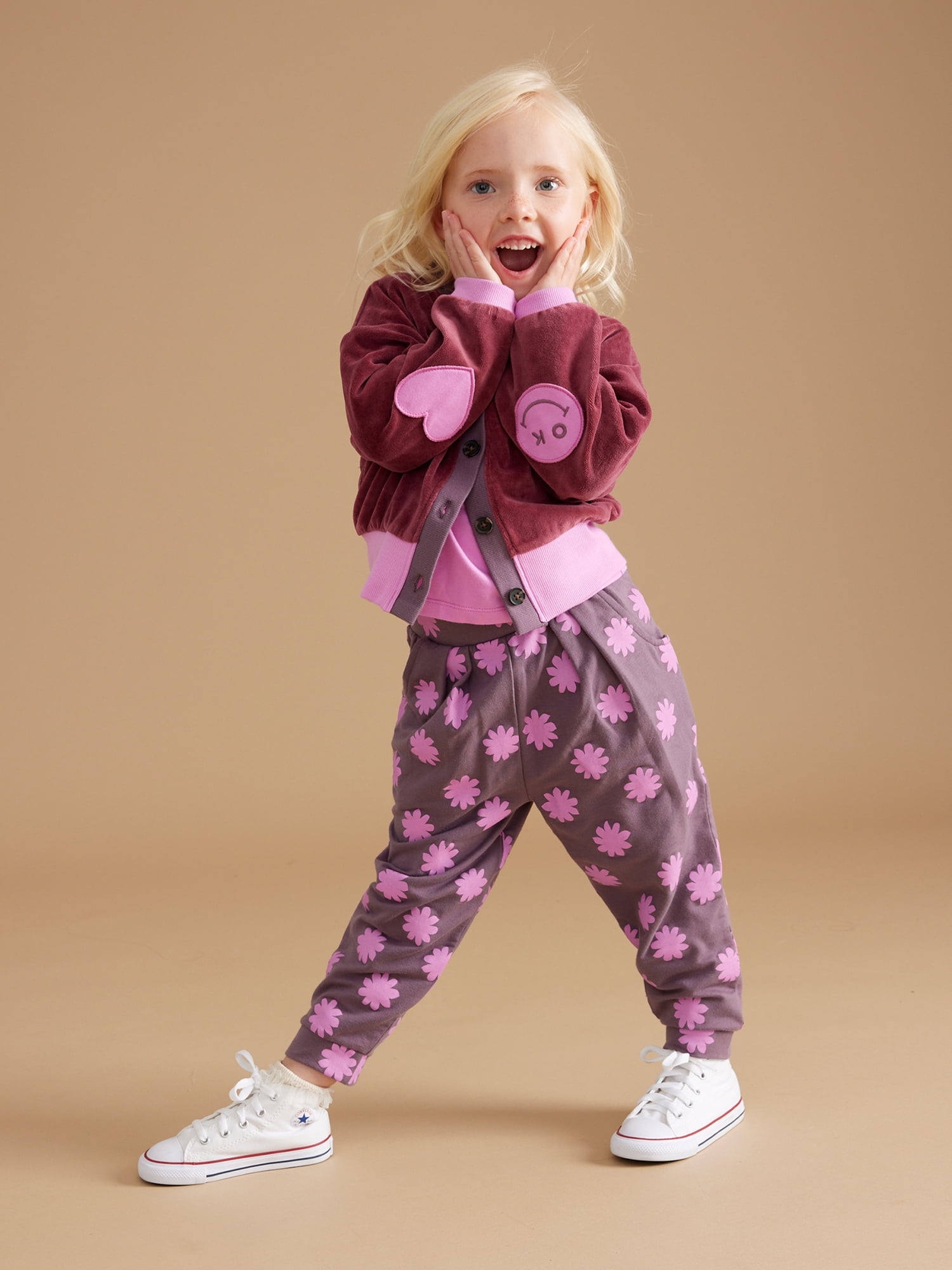 Little Star 100  Organic Cotton 4 Piece Toddler Girl Outfit Set