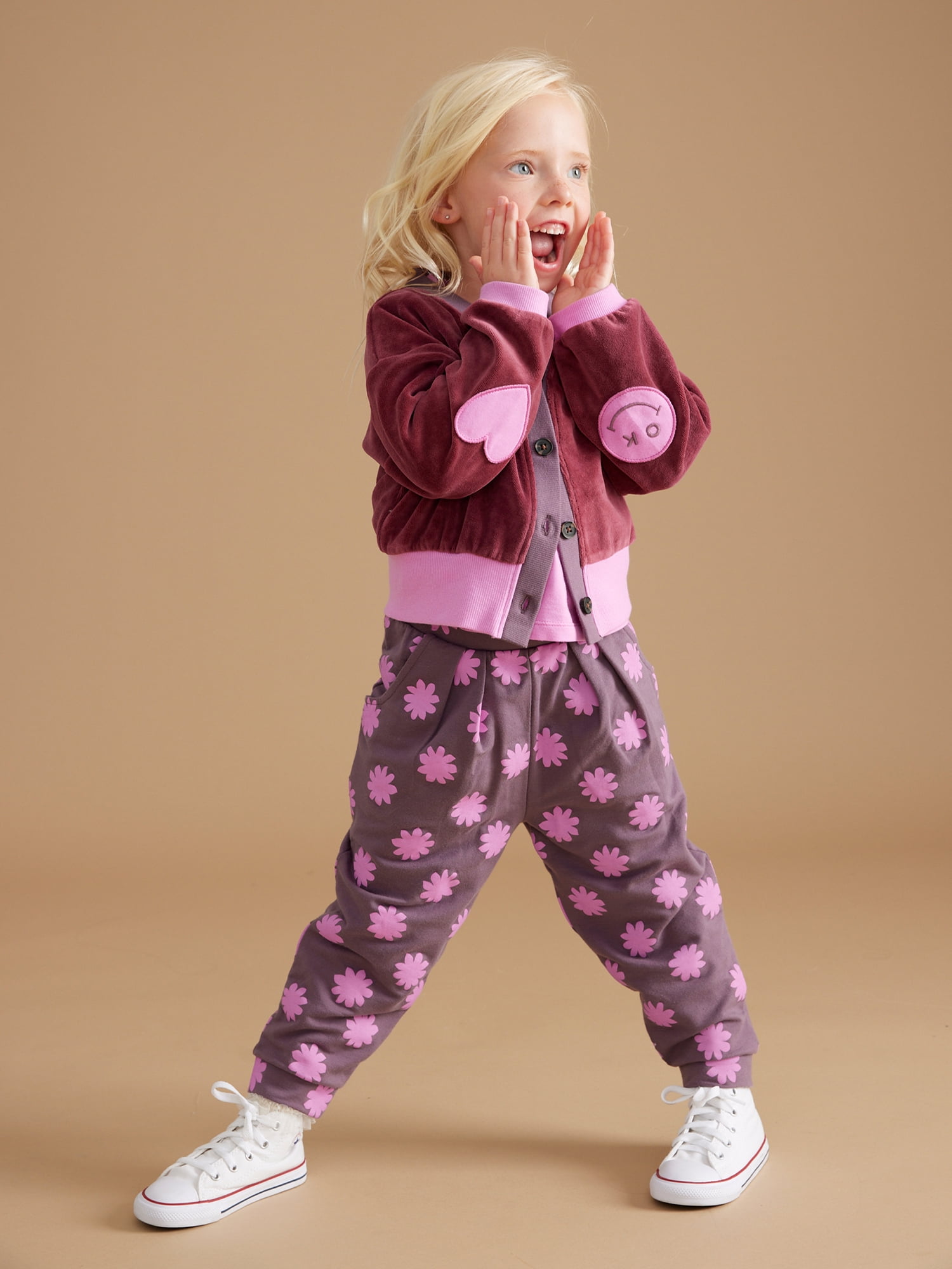 Little Star 100  Organic Cotton 4 Piece Toddler Girl Outfit Set