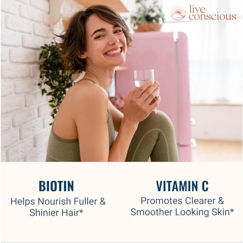 Live Conscious Beyond Collagen Multi Collagen Powder   Types I  II  III  V & X   Keto Friendly  Hydrolyzed Blend with Biotin & Vitamin C  2 Pack